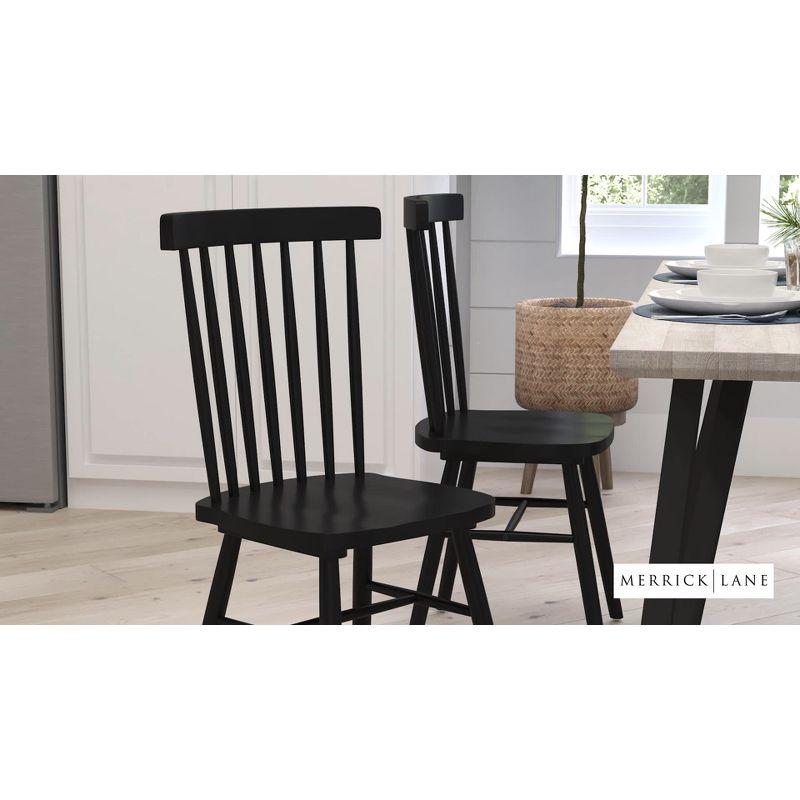 2pk New Grange Spindle Back Chairs Black - Sauder: Solid Wood, Unupholstered, Set of Two