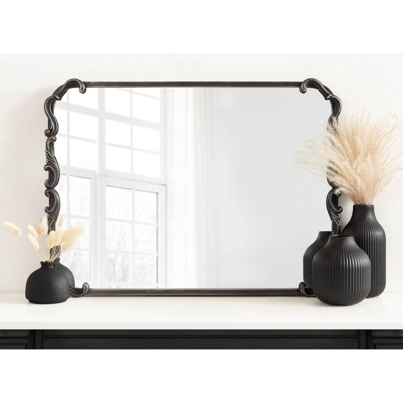 Kate & Laurel All Things Decor 20"x27" Brazelton Framed Wall Mirror Black