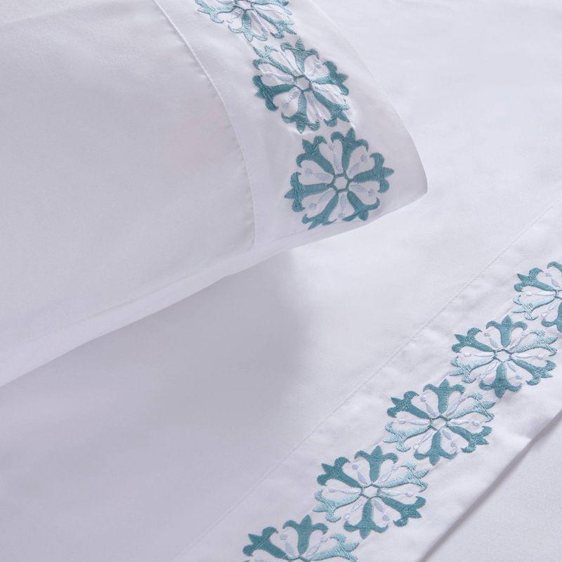 Embroidered Microfiber 4 PC Sheet Set