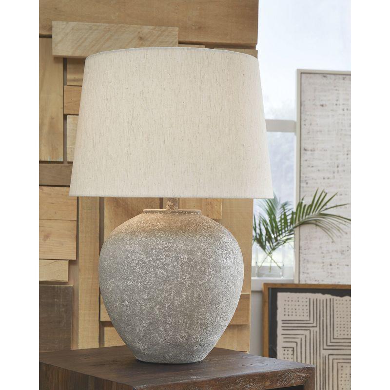 Signature Design by Ashley Casual Dreward Table Lamp  Distressed Gray