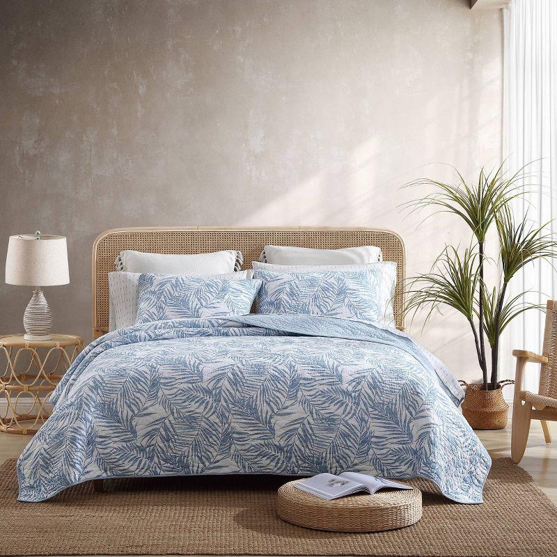 Blue Canal Full Cotton Reversible Quilt Set