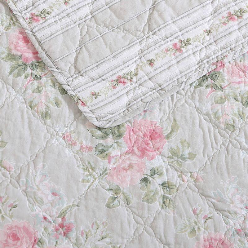 Melany Rose Print Cotton Quilt Set Pink - Laura Ashley