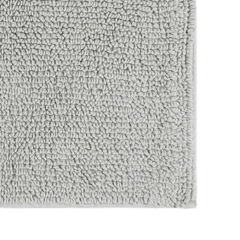 Beautyrest Plume Luxurious Cotton-Viscose 21"x34" Reversible Bath Rug in Gray