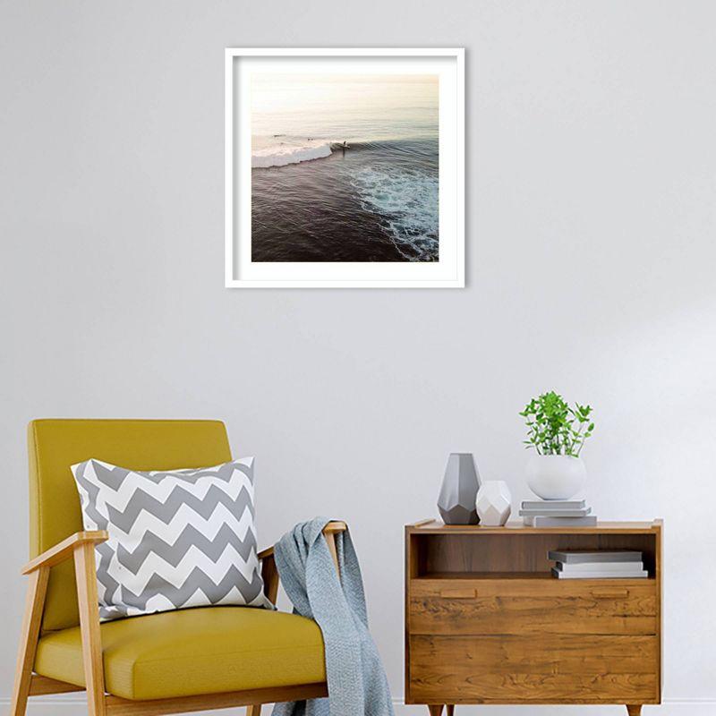 25" x 25" La Jolla Square by Rachel Dowd I Wood Framed Wall Art Print - Amanti Art: Giclee Ocean Scene, Hardwood Frame