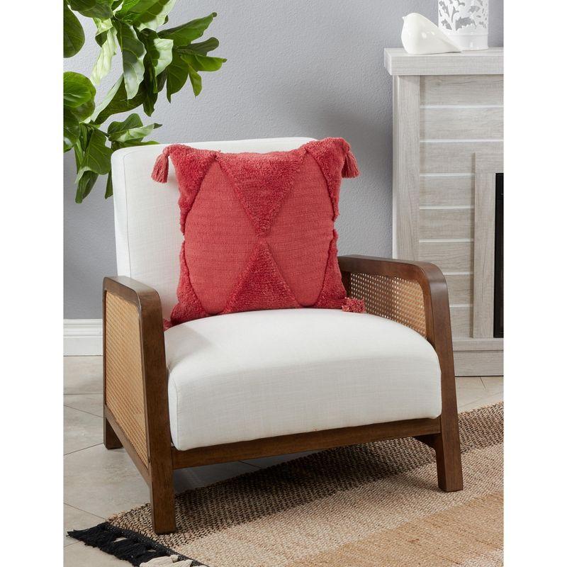 Saro Allman Collection Geometric Cotton Throw Pillow