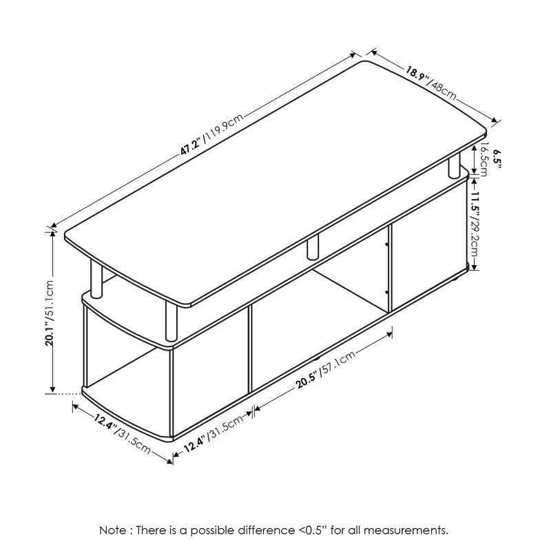 White Oak and Chrome Rectangular Coffee Table with Storage