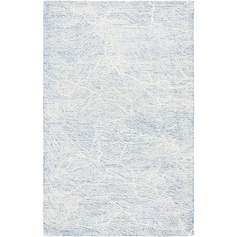 Metro MET999 Hand Tufted Indoor Area Rug - Blue/Ivory - 4'x6' - Safavieh