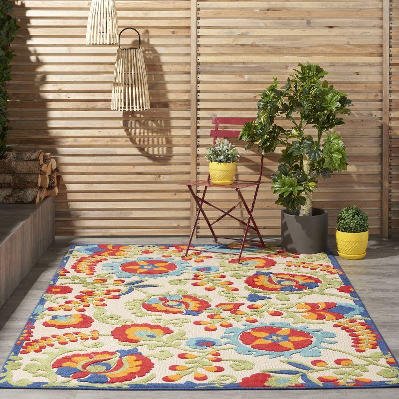 Nourison Aloha Floral Textured Outdoor Area Rug