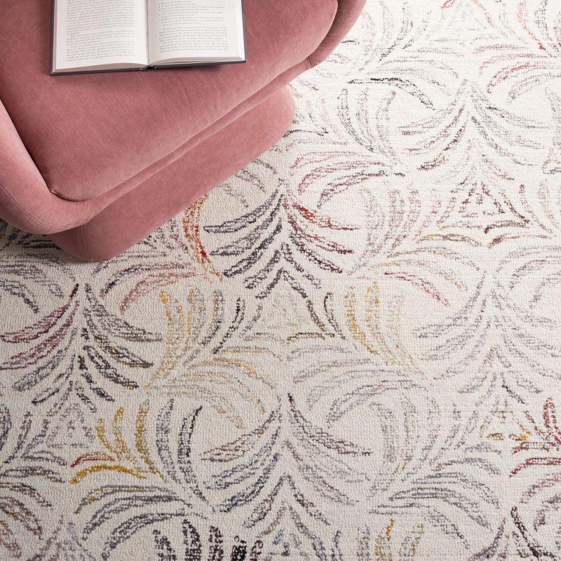 Jardin JAR728 Hand Tufted Area Rug - Ivory/Red - 4'x6' - Safavieh