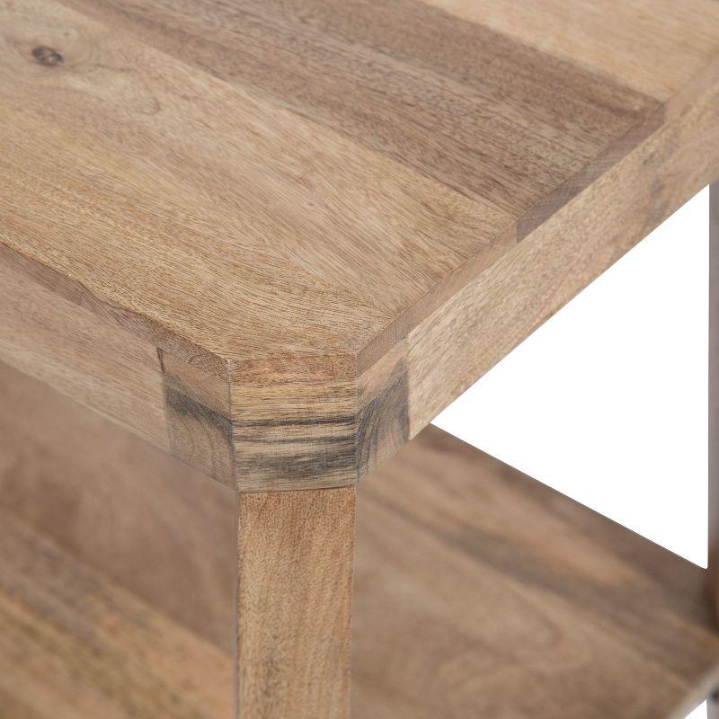 Kate and Laurel Talcott Rectangle Wood Side Table, 22x14x26, Natural
