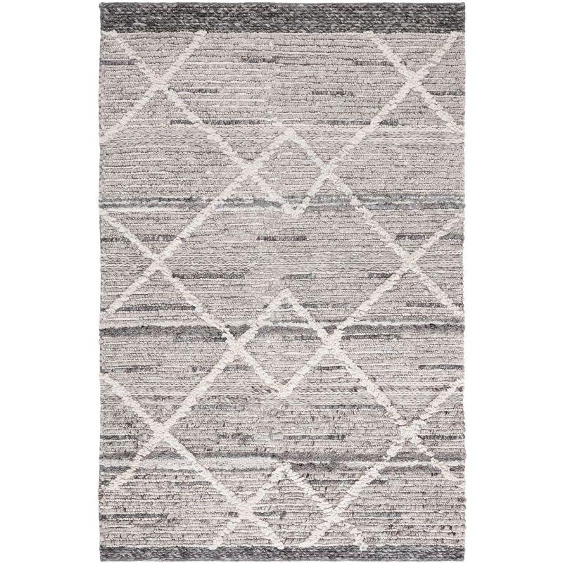 Casablanca CSB176 Hand Woven Area Rug - Grey/Ivory - 4'x6' - Safavieh.