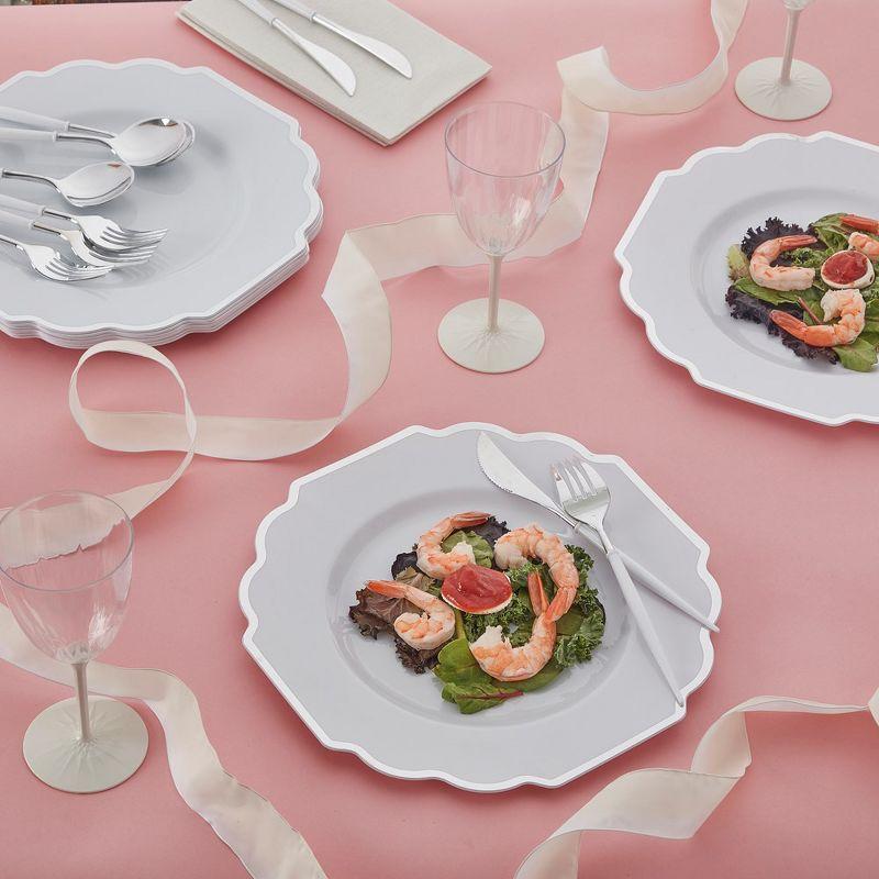 Silver Spoons Baroque Disposable Dinner Plate (Set of 10)