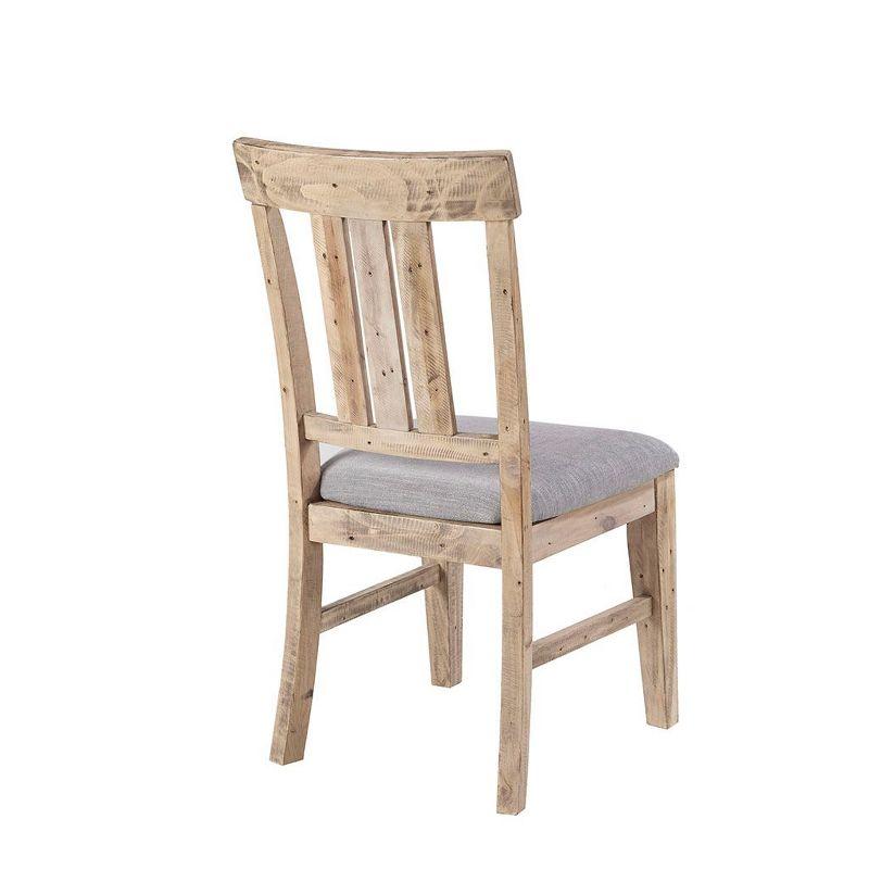 Ink+Ivy Set of 2 Sonoma Dining Side Chair Natural/Gray: Upholstered, Wood Frame, Foam Cushion