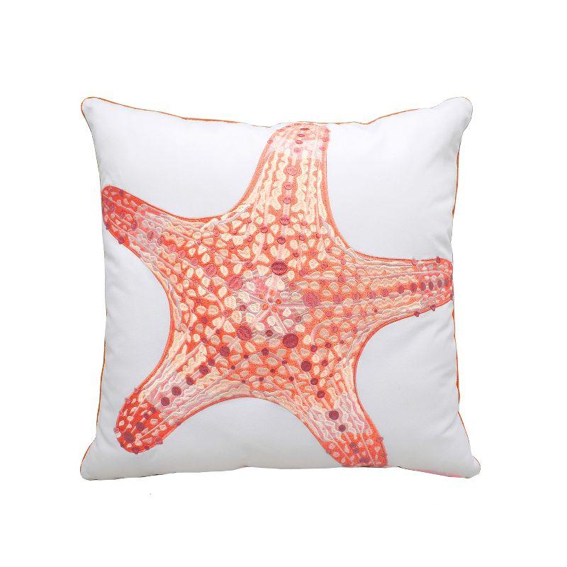 Embroidered Indoor/Outdoor Throw Pillow