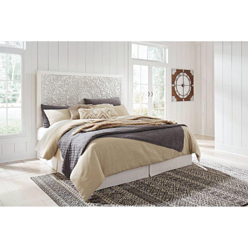 King Paxberry Panel Headboard White - Signature Design by Ashley: Traditional Style, Adjustable Height, Laminate Finish