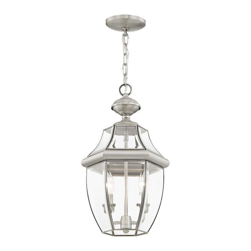 Lighting Lumens 2 Light Outdoor Chain Lantern Pendant with Clear Glass Shade