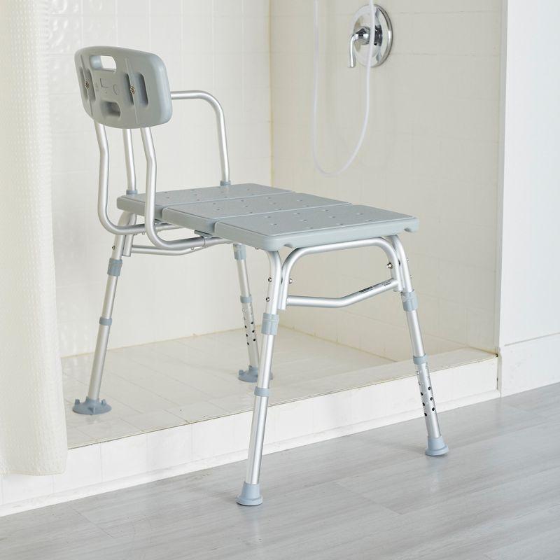 McKesson Knocked Down Bath Transfer Bench Adjustable Height up to 400 lbs