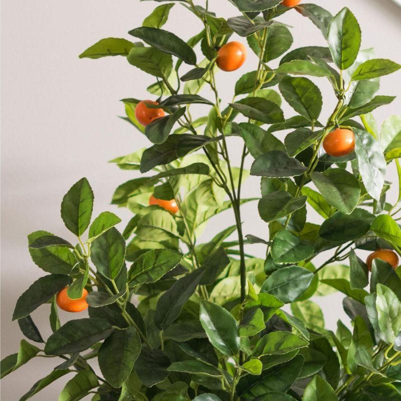 51'' Green and Orange Artificial Potted Lemon Tree