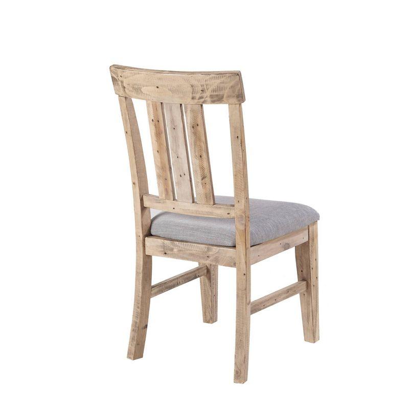 Ink+Ivy Set of 2 Sonoma Dining Side Chair Natural/Gray: Upholstered, Wood Frame, Foam Cushion