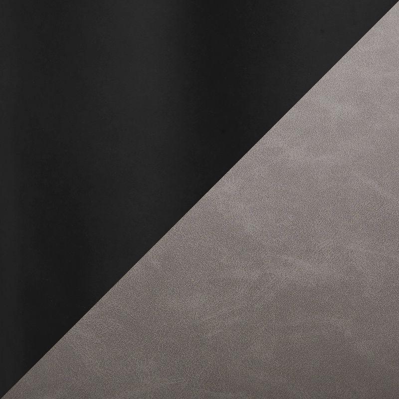 Daniella Contemporary Accent Chair Black/Gray - LumiSource: Upholstered Faux Leather, Steel Frame, Foam Cushion