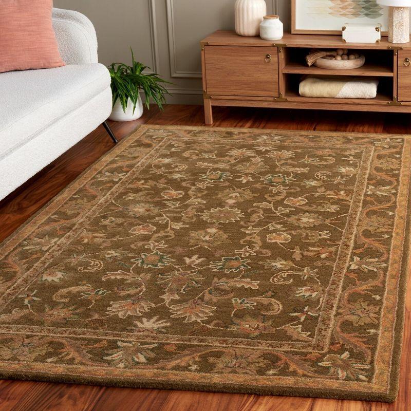 Antiquity AT52 Hand Tufted Indoor Area Rug - Olive/Gold - 8'3"x11' - Safavieh