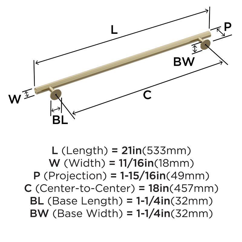 Amerock Radius 18" Center to Center Appliance Pull