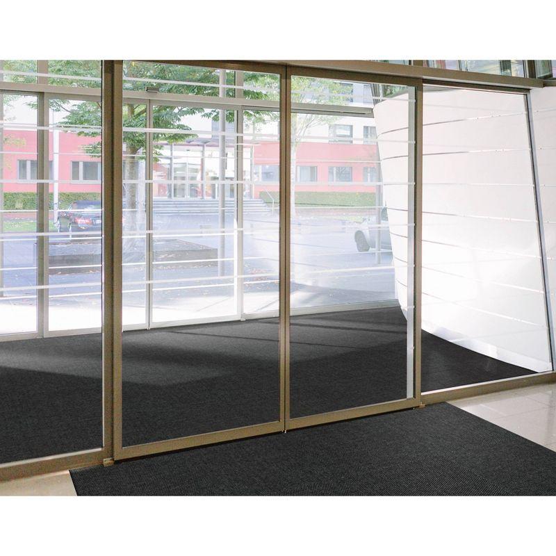 24" 10pk Self Stick Carpet Tile Charcoal - Foss Floors: Indoor/Outdoor Polyester Flooring, Water-Resistant