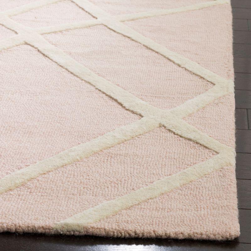Safavieh Kids Abstract SFK905 Hand Tufted Indoor Runner Rug - Pink/Ivory - 2'6"x8' - Safavieh