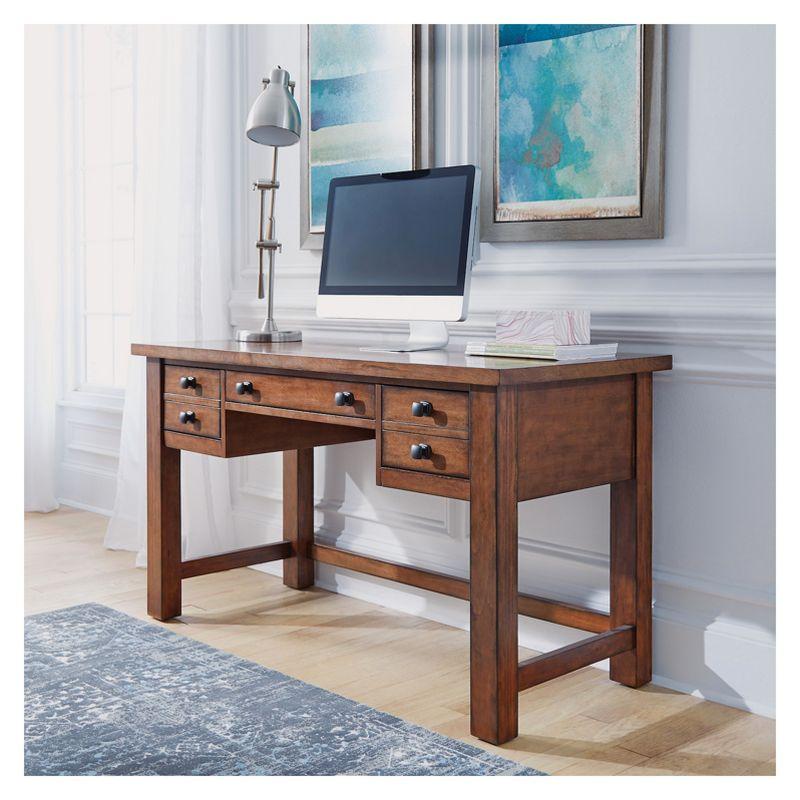 Tahoe Executive Writing Desk - Aged Maple - Home Styles: Mid-Century Modern, Hardwood Frame, Drawer Storage