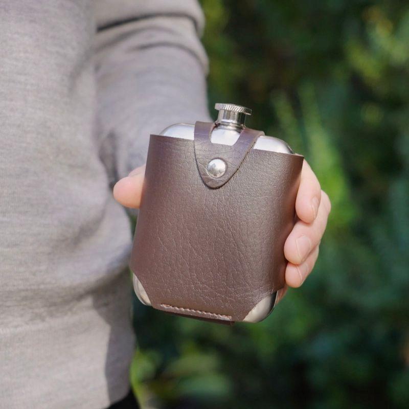 Viski Admiral Stainless Steel Flask and Traveling Case