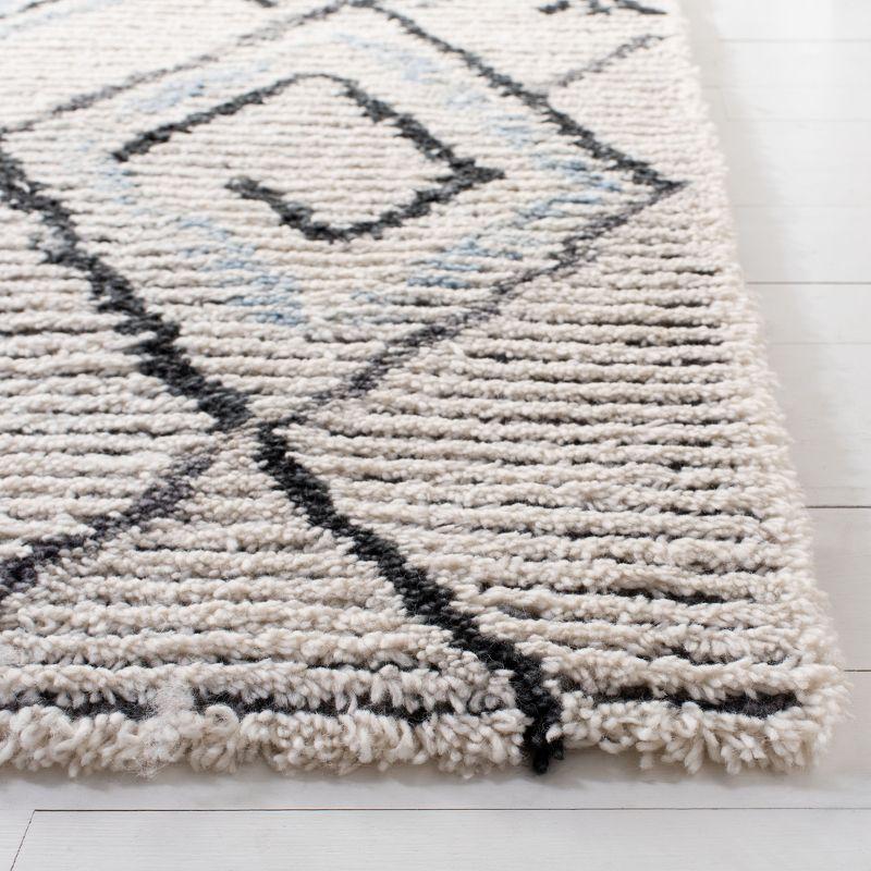 Casablanca Shag CSB637 Hand Tufted Indoor Area Rug - Grey/Ivory - 8'x10' - Safavieh