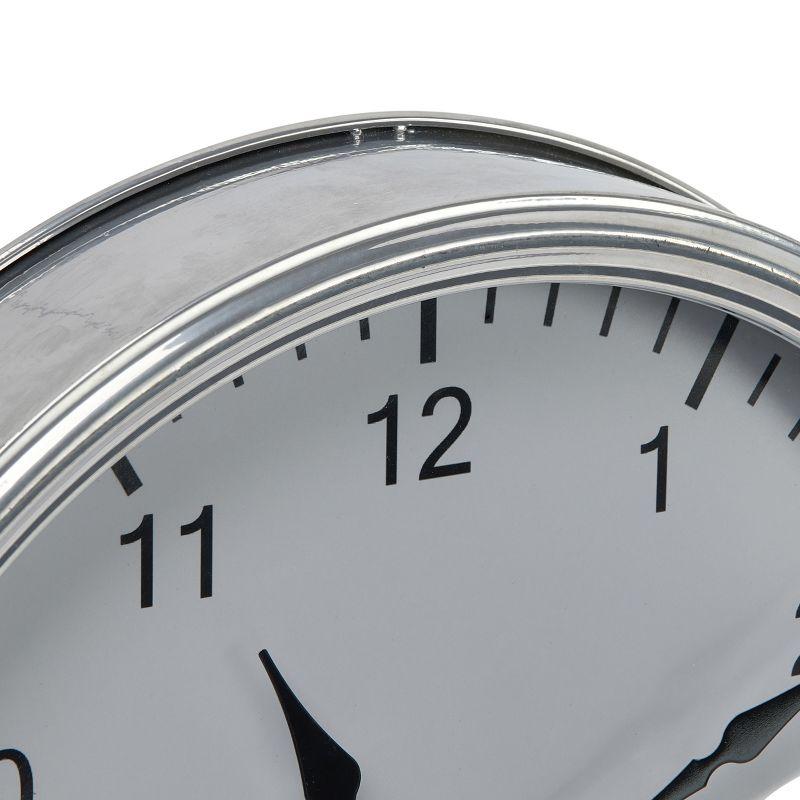 Storied Home Classic Round Metal Wall Clock, Antique Nickel Finish