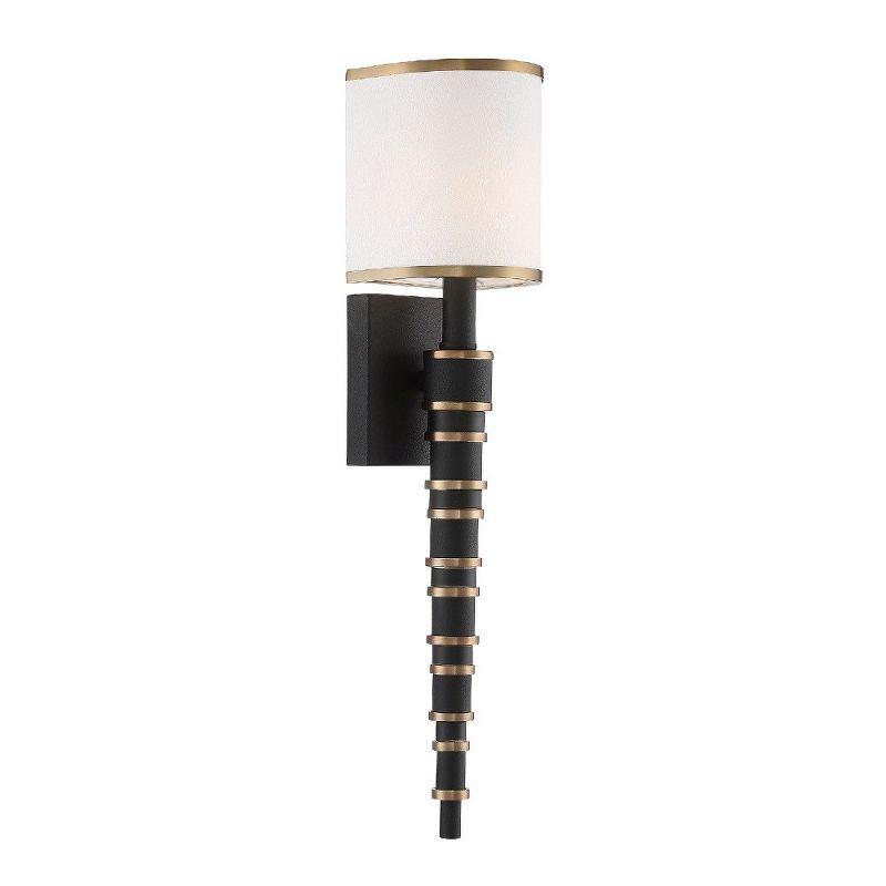 Crystorama Lighting Sloane 1 - Light Sconce in  Vibrant Gold/Black Forged