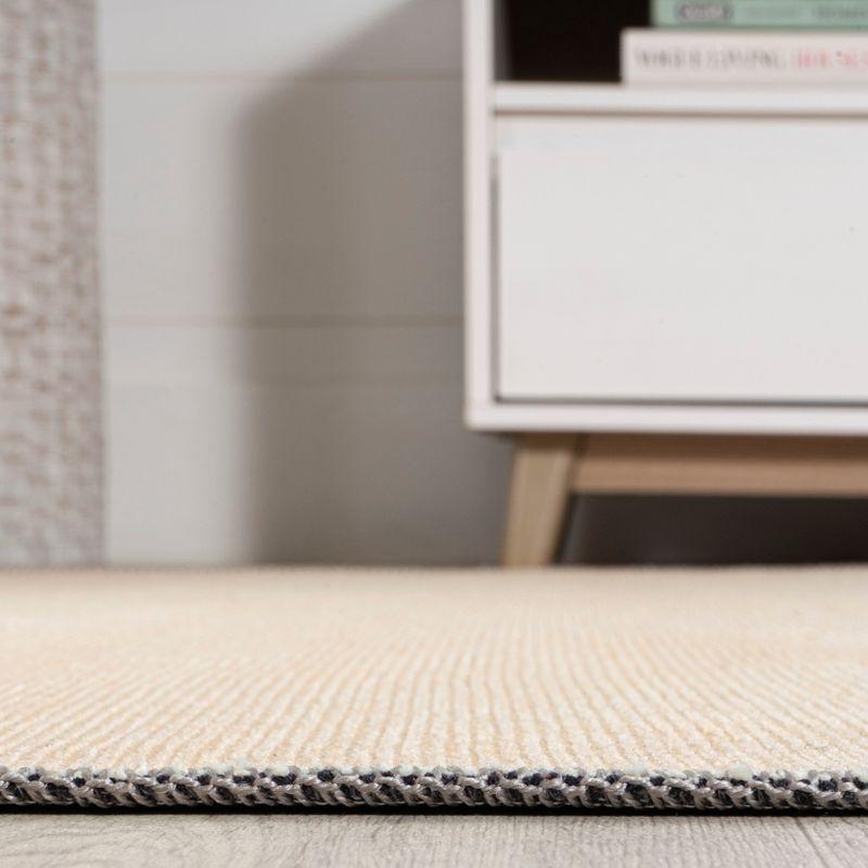 9' x 12' Cirkel Minimalist Geometric Dot Machine-Washable Area Rug, Cream/Rust - JONATHAN Y