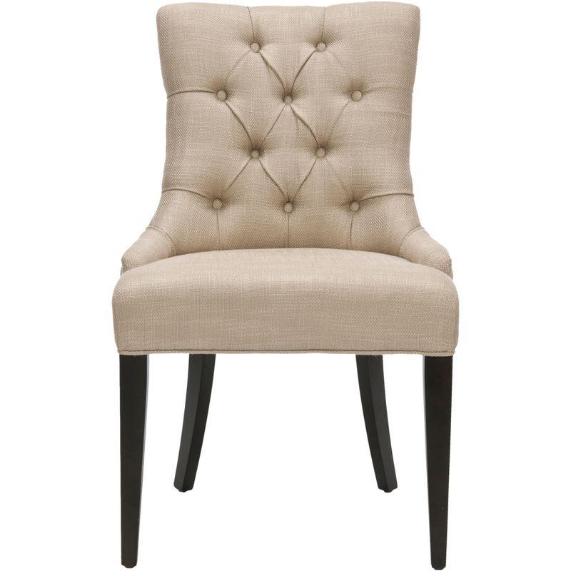 Amanda 19''H Tufted Chair with Nickel Nail Heads - Antique Gold - Safavieh.