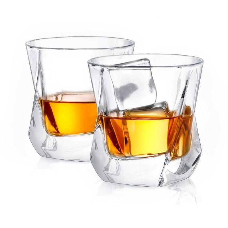 JoyJolt Aurora Whiskey Glasses, 7.4oz. (Set of 2)