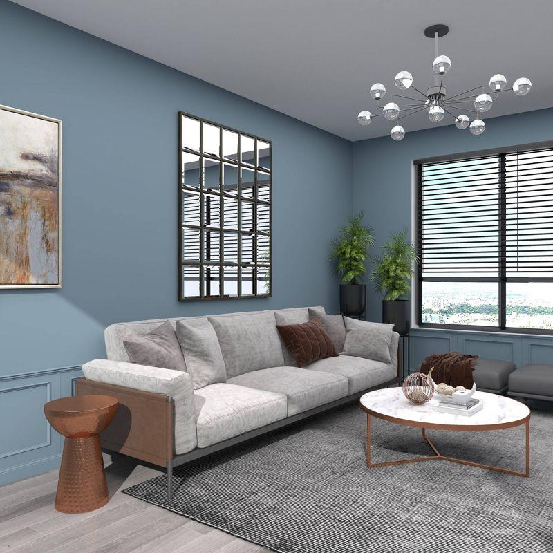 Ivy Bronx Dolina Metal Handmade Side End Accent Table with Hammered Design