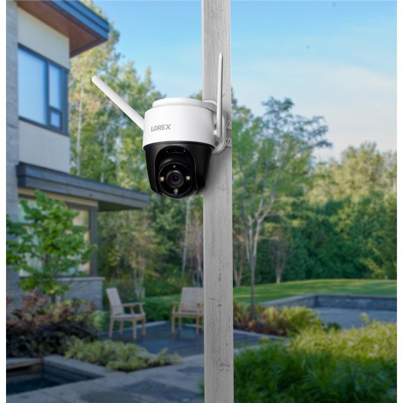 Lorex White 2K Pan-Tilt Outdoor Wi-Fi Security Camera