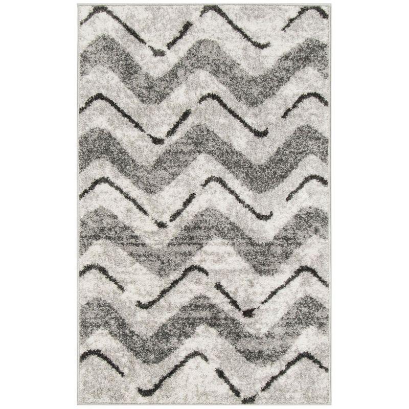 Adirondack ADR121 Power Loomed Accent Rug - Silver/Charcoal - 2'6"x4' - Safavieh.
