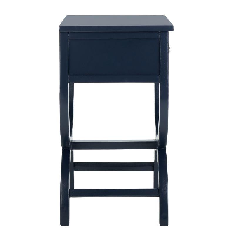 Maxine Accent Table With Storage Drawer - AMH6608G - Navy - Safavieh Couture