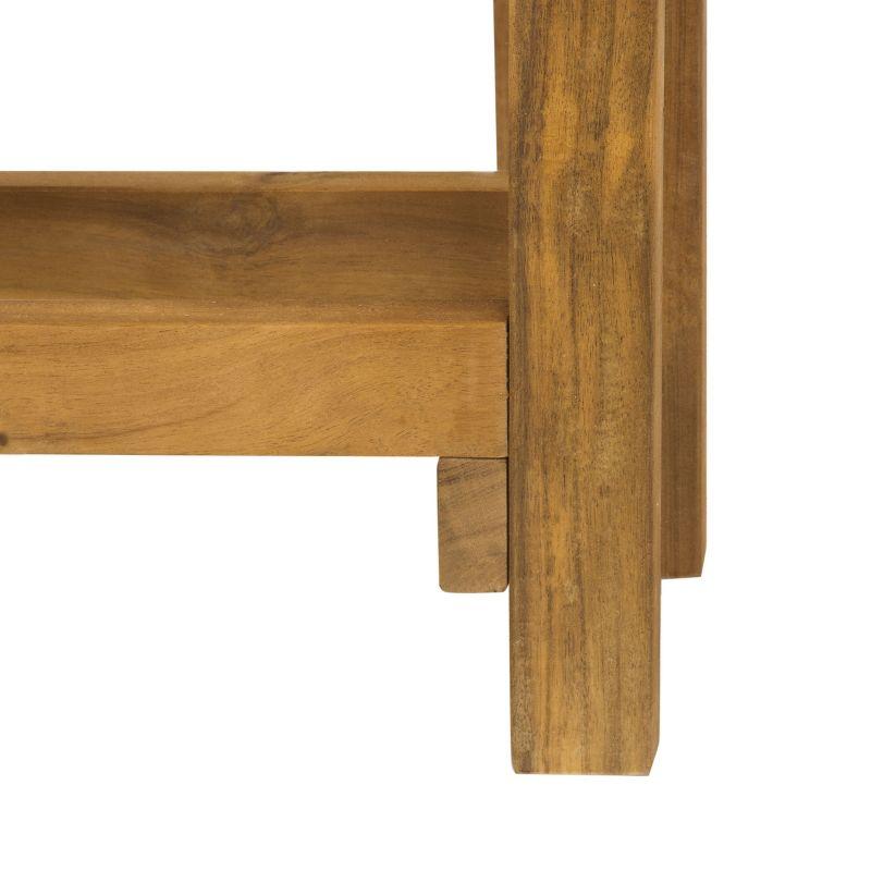 Wilton Balcony Corner Lounge - Indoor/Outdoor - PAT6754 - Teak Brown/Beige - Safavieh