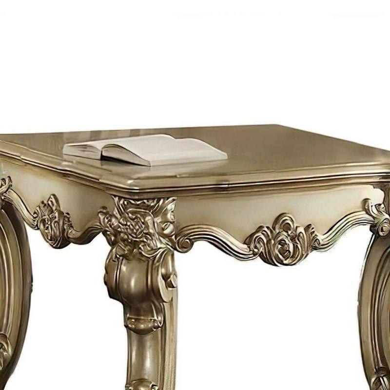 26" Vendome Li Accent Table Gold Patina/Bone White - Acme Furniture