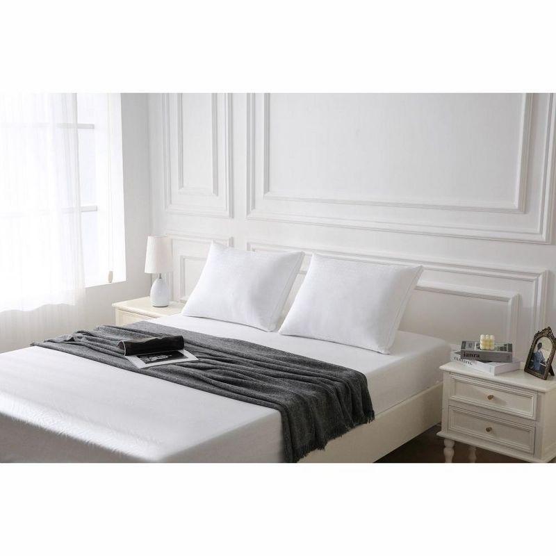 Maxi Down Alternative Cotton Top Bed Pillow - Single Pillow White