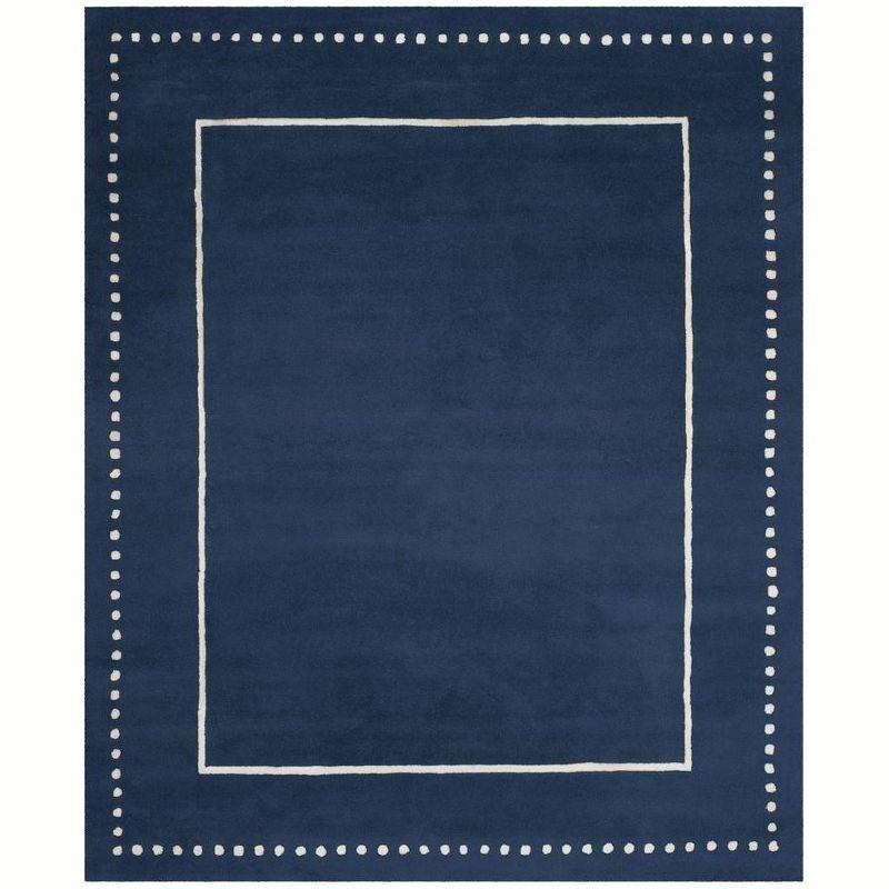 Bella BEL151 Hand Tufted Area Rug - Navy Blue/Ivory - 8'x10' - Safavieh.