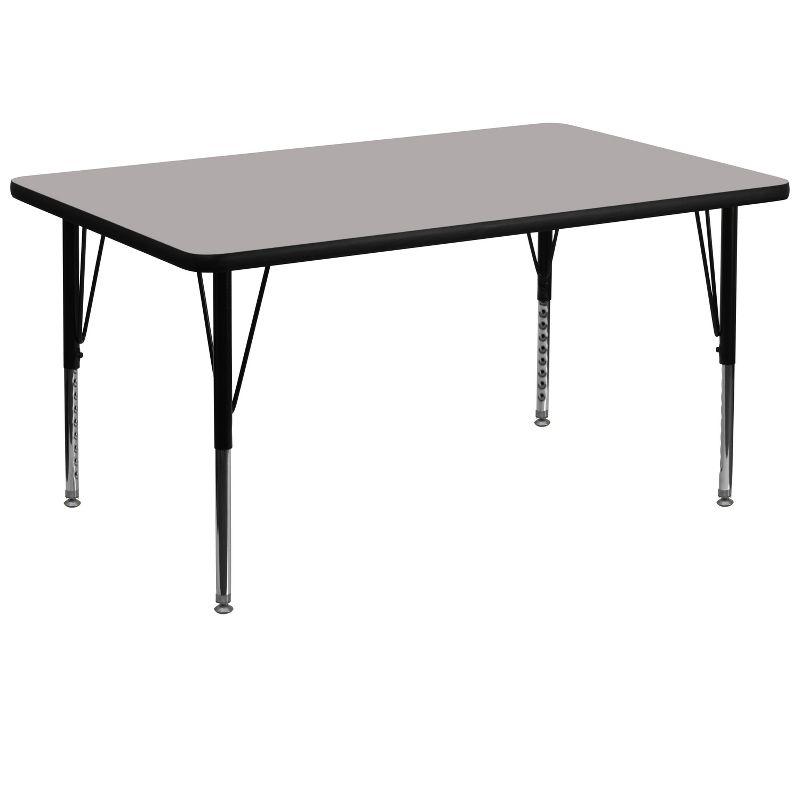 Goddard 24''W x 48''L Rectangular HP Laminate Activity Table - Adjustable Legs