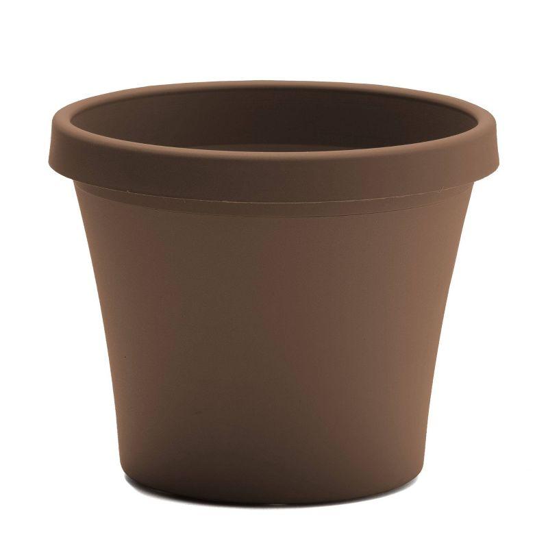 Chocolate Tapered Traditional Indoor Outdoor Planter