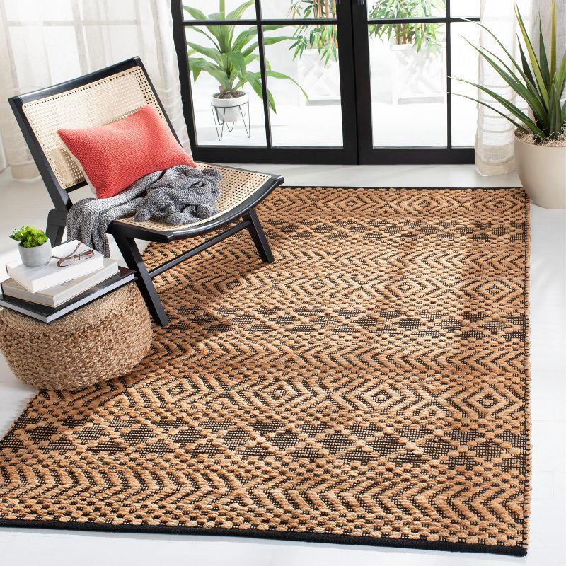 Kilim KLM455 Hand Woven Area Rug - Natural/Black - 3'x5' - Safavieh.
