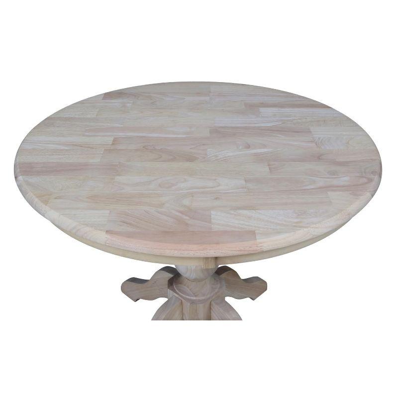 International Concepts 36" Round Top Pedestal Table-28.9" H, Unfinished