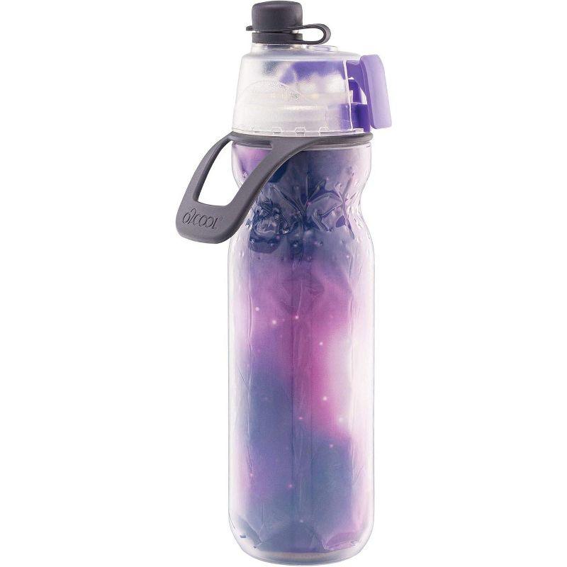 O2COOL Mist 'N Sip Misting Water Bottle 2-in-1 Mist and Sip Function with No Leak Pull Top Spout Sports Water Bottle Reusable Water Bottle - 20 oz