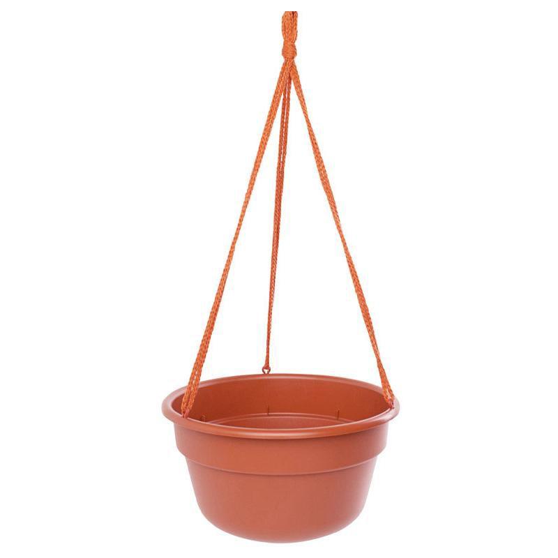 Bloem 6.8 in. H X 12.4 in. D Resin Dura Cotta Hanging Basket Terracotta Clay